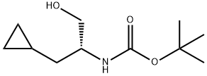 (R)-叔丁基(1-环丙基-3-羟基丙-2-基)氨基甲酸酯, 1354226-56-4, 结构式