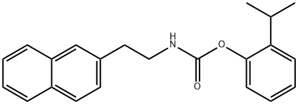 [2-(2-ナフチル)エチル]カルバミド酸2-イソプロピルフェニル 化学構造式