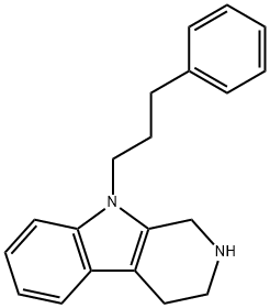9-(3-Phenyl-propyl)-2,3,4,9-tetrahydro-1H-b-carboline 化学構造式