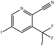 2-Pyridinecarbonitrile, 5-iodo-3-(trifluoromethyl)- 化学構造式