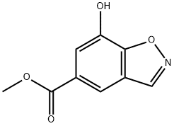 1,2-Benzisoxazole-5-carboxylic acid, 7-hydroxy-, methyl ester 化学構造式