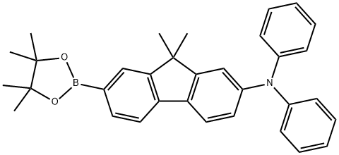 9H-Fluoren-2-amine, 9,9-dimethyl-N,N-diphenyl-7-(4,4,5,5-tetramethyl-1,3,2-dioxaborolan-2-yl)-|9H-FLUOREN-2-AMINE, 9,9-DIMETHYL-N,N-DIPHENYL-7-(4,4,5,5-TETRAMETHYL-1,3,2-DIOXABOROLAN-2-YL)-