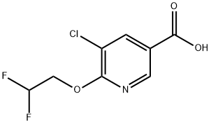 5-chloro-6-(2,2-difluoroethoxy)pyridine-3-carboxylic acid Structure