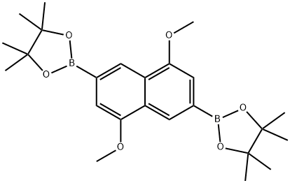OC1158, 	 2,2'-(4,8-Dimethoxynaphthalene-2,6-diyl)bis(4,4,5,5-tetramethyl-1,3,2-dioxaborolane)|OC1158, 2,2'-(4,8-二甲氧基萘-2,6-二基)双(4,4,5,5-四甲基-1,3,2-二氧杂硼戊烷)