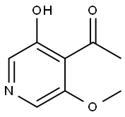 1-(3-羟基-5-甲氧基-4-吡啶基)乙酮, 1393532-63-2, 结构式