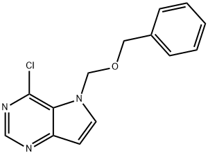 5-((benzyloxy)methyl)-4-chloro-5H-pyrrolo3,2-dpyrimidine Structure