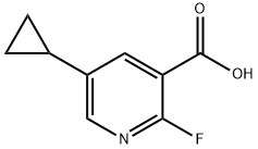 5-Cyclopropyl-2-fluoropyridine-3-carboxylic acid\r\n5-Cyclopropyl-2-fluoropyridine-3-carboxylic acid, Structure