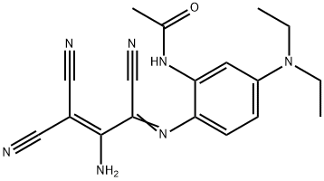 N-[2-[(2-氨基-1,3,3-三氰基-2-丙烯-1-亚基)氨基]-5-(二乙氨基)苯基] 结构式