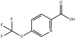 2-Pyridinecarboxylic acid, 5-[(trifluoromethyl)thio]- Structure