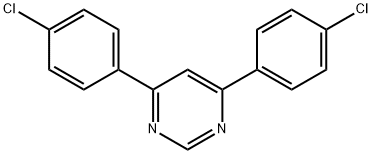 Pyrimidine, 4,6-bis(4-chlorophenyl)- Structure
