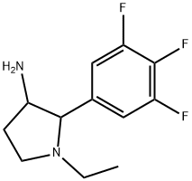 1-ethyl-2-(3,4,5-trifluorophenyl)pyrrolidin-3-amine Structure