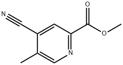 2-Pyridinecarboxylic acid, 4-cyano-5-methyl-, methyl ester 化学構造式