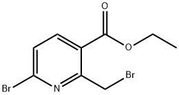 3-Pyridinecarboxylic acid, 6-bromo-2-(bromomethyl)-, ethyl ester Structure