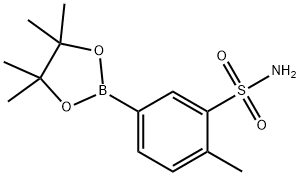 Benzenesulfonamide, 2-methyl-5-(4,4,5,5-tetramethyl-1,3,2-dioxaborolan-2-yl)-|2-甲基-5-(4,4,5,5-四甲基-1,3,2-二氧杂硼烷-2-基)苯磺酰胺