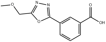 Benzoic acid, 3-[5-(methoxymethyl)-1,3,4-oxadiazol-2-yl]- Structure