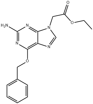 9H-Purine-9-acetic acid, 2-amino-6-(phenylmethoxy)-, ethyl ester 结构式