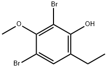 2,4-Dibromo-6-ethyl-3-methoxyphenol Struktur