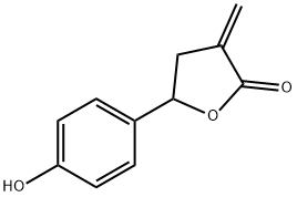 2(3H)-Furanone, dihydro-5-(4-hydroxyphenyl)-3-methylene- Structure