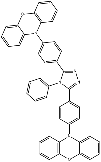 10,10'-(4,4'-(4-phenyl-4H -1,2,4-triazole-3,5-diyl)bis(4,1-phenylene))bis(10H -phenoxazine) Struktur