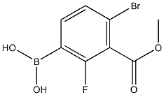 4-Bromo-3-ethoxycarbonyl-2-fuorophenylboronic acid Struktur