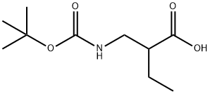 Butanoic acid, 2-[[[(1,1-dimethylethoxy)carbonyl]amino]methyl]- Structure