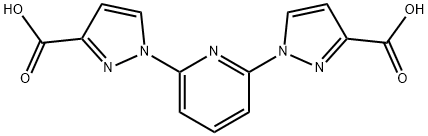 1H-Pyrazole-3-carboxylic acid, 1,1'-(2,6-pyridinediyl)bis- 化学構造式