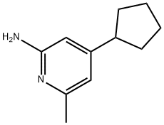 2-Pyridinamine, 4-cyclopentyl-6-methyl- Struktur