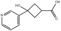 Cyclobutanecarboxylic acid, 3-hydroxy-3-(3-pyridinyl)- Struktur