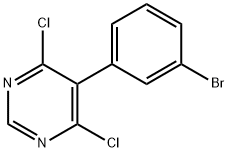 5-(3-BROMOPHENYL)-4,6-DICHLOROPYRIMIDINE, 1532412-37-5, 结构式