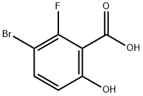 Benzoic acid, 3-bromo-2-fluoro-6-hydroxy- 化学構造式