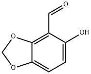 1,3-Benzodioxole-4-carboxaldehyde, 5-hydroxy- Struktur