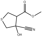 3-Thiophenecarboxylic acid, 4-cyanotetrahydro-4-hydroxy-, methyl ester,155251-30-2,结构式