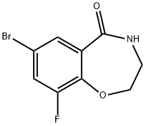 7-溴-9-氟-3,4-二氢苯并[F][1,4]氧氮杂环庚烷-5(2H)-酮 结构式