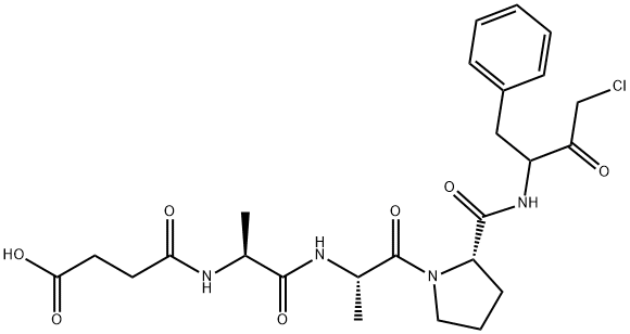 succinyl-alanylalanyl-prolyl-phenylalanine chloromethylketone Struktur