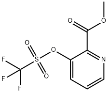 2-Pyridinecarboxylic acid, 3-[[(trifluoromethyl)sulfonyl]oxy]-, methyl ester 化学構造式