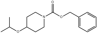 1-Piperidinecarboxylic acid, 4-(1-methylethoxy)-, phenylmethyl ester 结构式