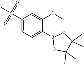 1,3,2-Dioxaborolane, 2-[2-methoxy-4-(methylsulfonyl)phenyl]-4,4,5,5-tetramethyl- 结构式