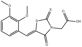 2-[(5Z)-5-[(2,3-dimethoxyphenyl)methylidene]-4-oxo-2-sulfanylidene-1,3-thiazolidin-3-yl]acetic acid,1616632-70-2,结构式