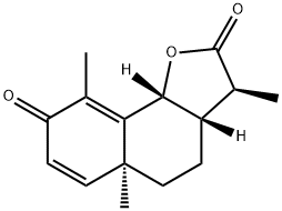 (3S)-3β,5aα,9-Trimethyl-2,3,3aβ,4,5,5a,8,9bβ-octahydronaphtho[1,2-b]furan-2,8-dione Struktur