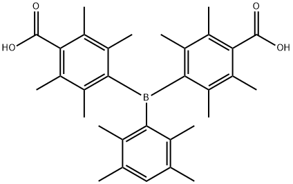 Benzoic acid, 4,4'-[(2,3,5,6-tetramethylphenyl)borylene]bis[2,3,5,6-tetramethyl-
Molecular Wei,1631143-54-8,结构式