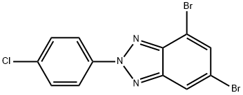 4,6-dibromo-2-(4-chlorophenyl)- 2H-Benzotriazole Struktur