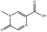 2-Pyrazinecarboxylic acid, 4,5-dihydro-4-methyl-5-oxo- Struktur