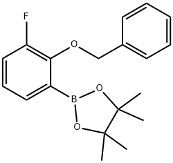 1,3,2-Dioxaborolane, 2-[3-fluoro-2-(phenylmethoxy)phenyl]-4,4,5,5-tetramethyl- Structure