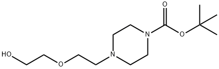 TERT-BUTYL4-(2-(2-HYDROXYETHOXY)ETHYL)PIPERAZINE-1-CARBOXYLATE 化学構造式