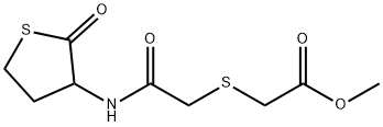 Acetic acid, 2-[[2-oxo-2-[(tetrahydro-2-oxo-3-thienyl)amino]ethyl]thio]-, methyl ester,1667709-77-4,结构式