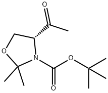 (R)-tert-Butyl 4-acetyl-2,2-dimethyloxazolidine-3-carboxylate 化学構造式