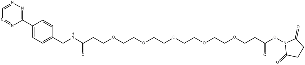 Tetrazine-PEG5-NHS ester Structure