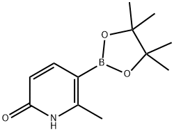 6-甲基-5-(4,4,5,5-四甲基-1,3,2-二氧杂硼环戊烷-2-基)吡啶-2-醇 结构式