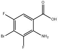 Benzoic acid, 2-amino-4-bromo-3,5-difluoro- Struktur