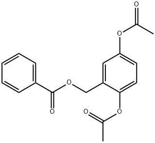 2,5-Dihydroxybenzenemethanol 2,5-diacetate α-benzoate Struktur
